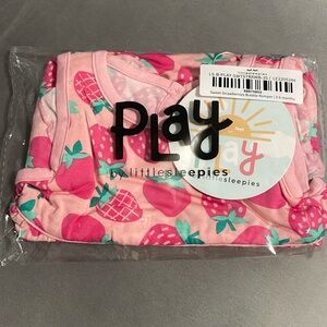 NIB Little Sleepies Sweet Strawberries Bubble Romper